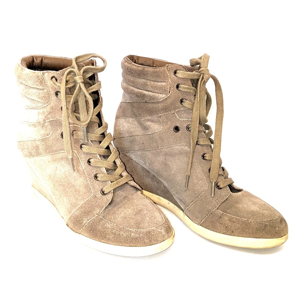 Suede sneaker booties